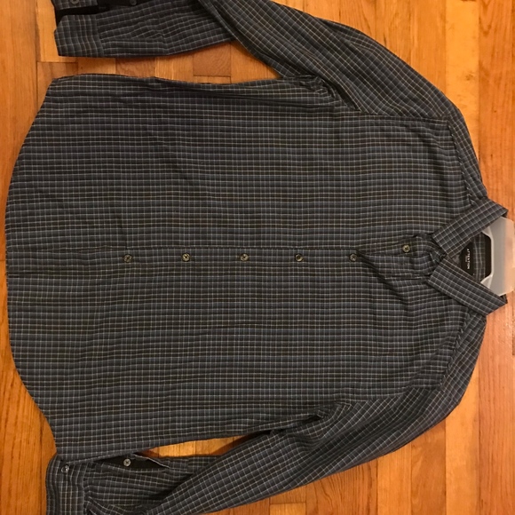 Blue Plaid Button Down Shirt - Large - Picture 1 of 4